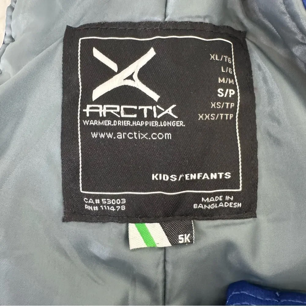 Arctix 1550 Blue Unisex Kids ThermaTech Bib Pants Size S